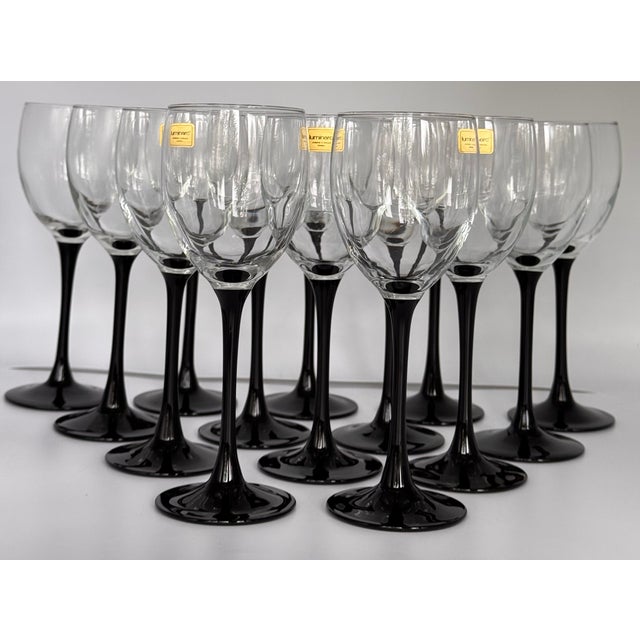Art Deco Vintage Arcoroc France Art Deco Revival Wine Glasses - 14 For Sale - Image 3 of 10