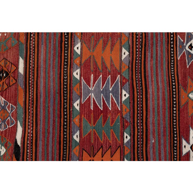 Textile Turkish Kilim Runner 4'7" X 9'10" For Sale - Image 7 of 11