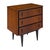 Petite chest of drawers from period mid-century modern France made of solid wood construction, primarily rosewood. The...
