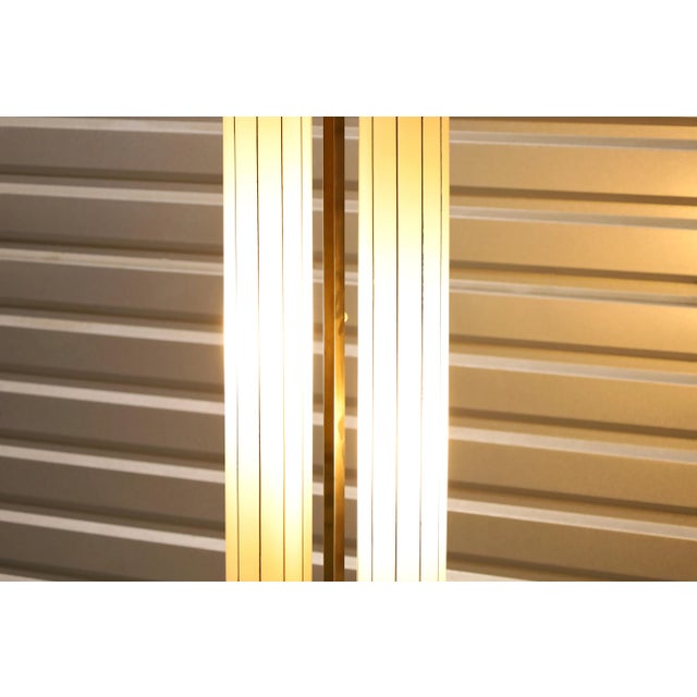 Brass 1970s Mid-Century Modern Brass and Walnut Floor Lamp For Sale - Image 8 of 12