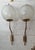 Metal Vintage Wall Lamps in Brass with Etched Glass Sphere, 1950s, Set of 2 For Sale - Image 7 of 7