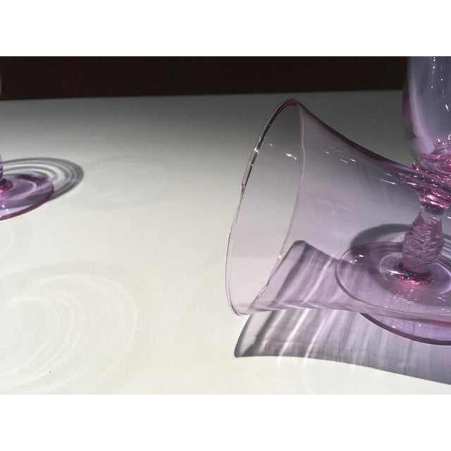 Mid-Century Purple Murano Glasses, Venice, Italy, 1960s, Set of 6 For Sale - Image 17 of 18