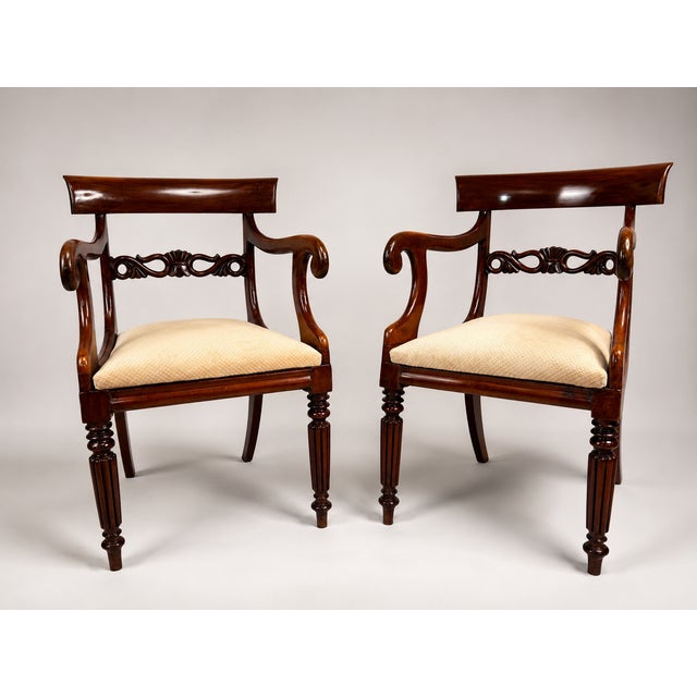 English Regency Mahogany Armchairs, England, 1840s, Set of 2 For Sale - Image 10 of 10