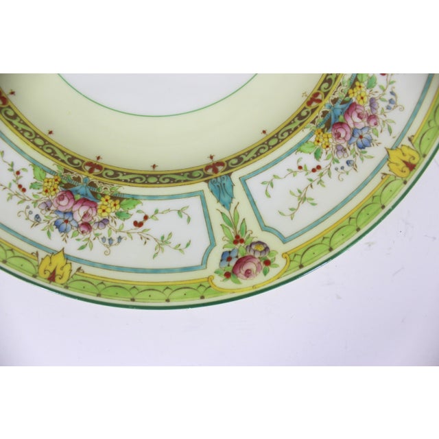Green Antique Royal Worcester Z506 Dinner Plate With Green Edge 10.5” Plate England For Sale - Image 8 of 9