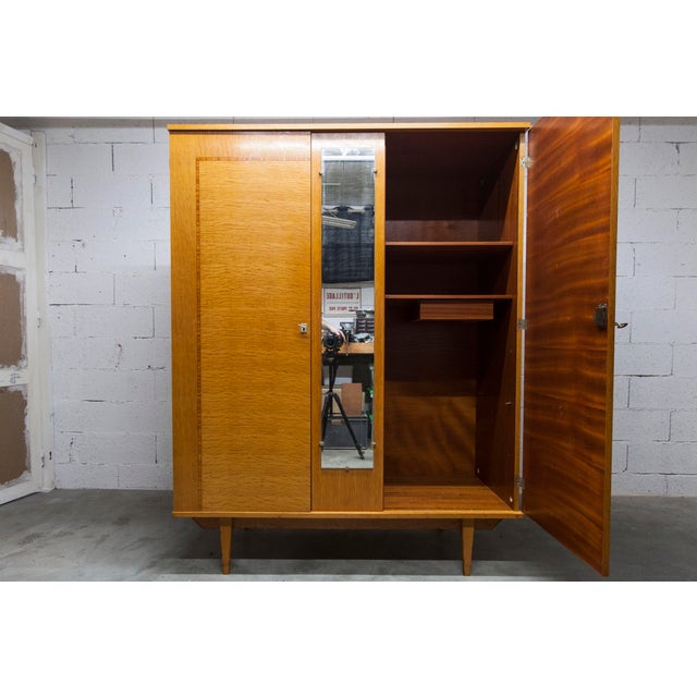 Scandinavian 2-Door Wardrobe with Hanging Space, 1970s For Sale - Image 8 of 18