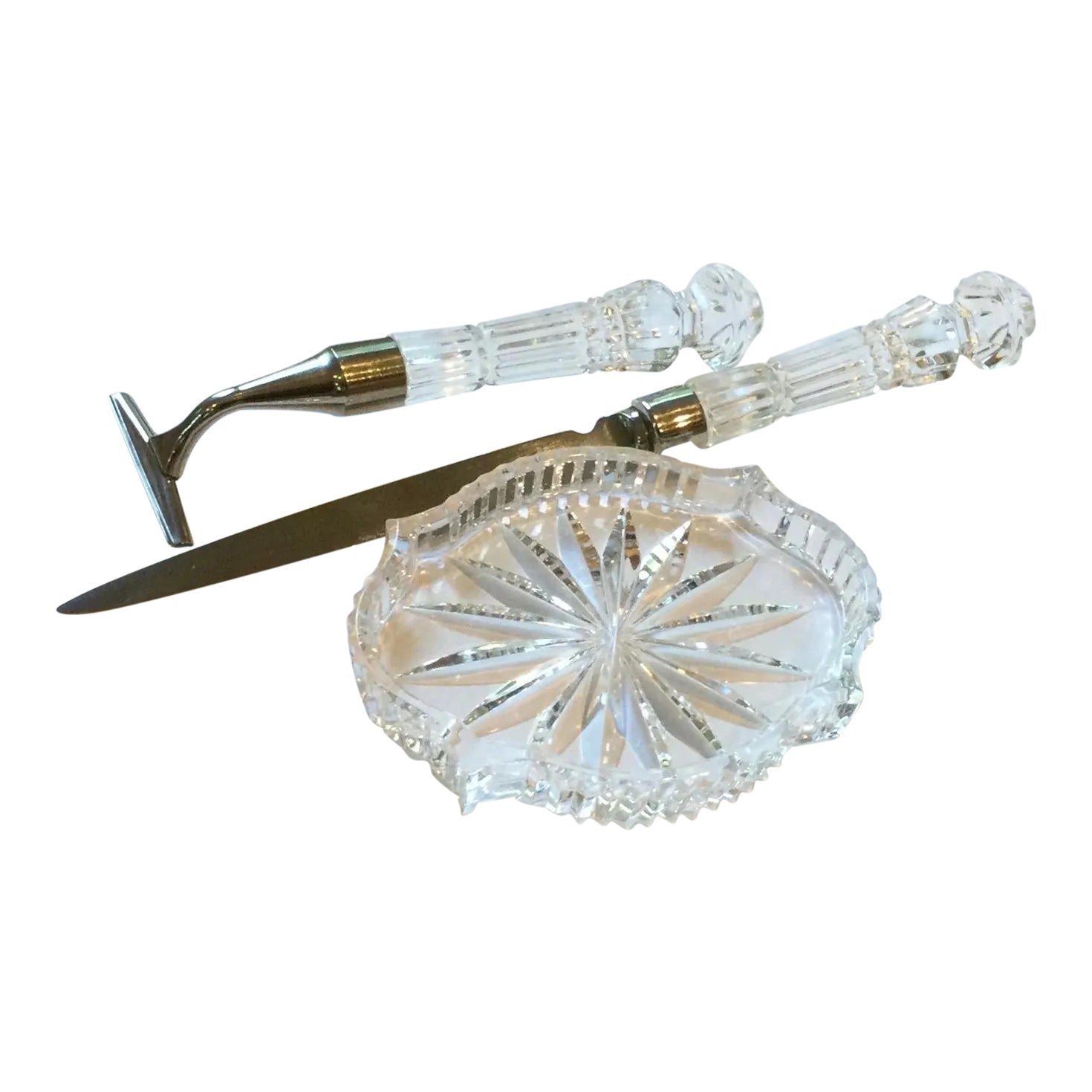 Waterford Crystal Vanity Set - 3 Piece Set | Chairish