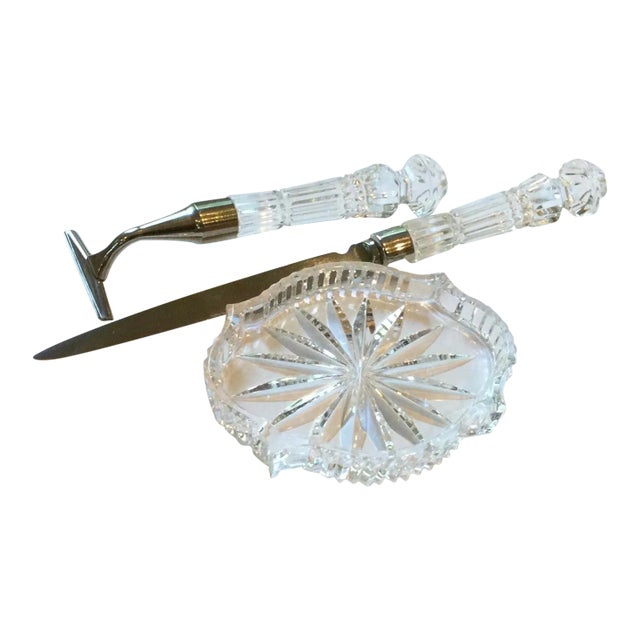 Waterford Crystal Vanity Set - 3 Piece Set For Sale