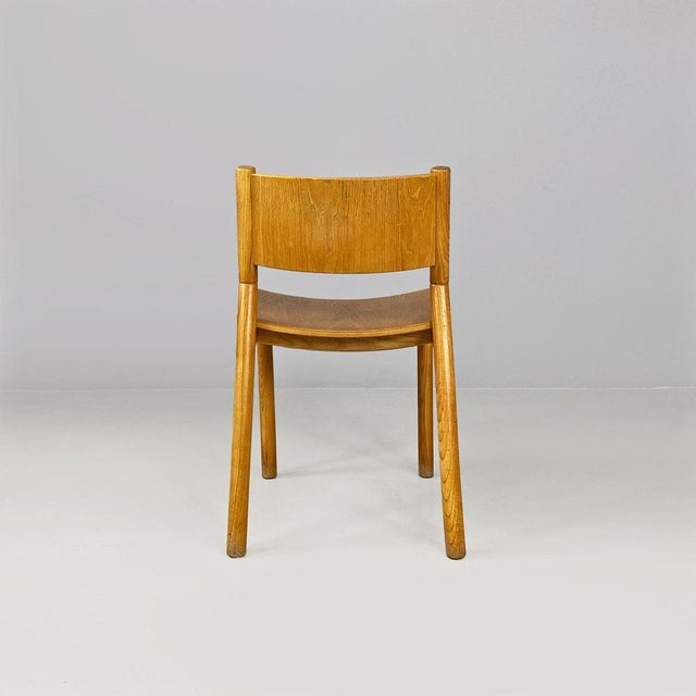 Brown Mid-Century Italian Modern Oak Dining Chairs, 1980s, Set of 6 For Sale - Image 8 of 18