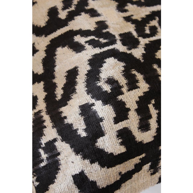 Contemporary Velvet Ikat Bohemian Throw Pillow For Sale - Image 4 of 12
