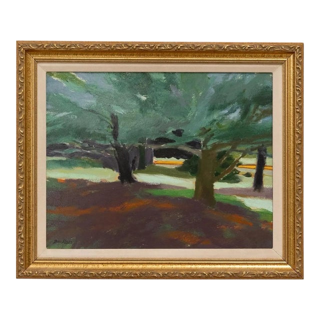 Between the Trees Beauty Oil Painting Signed by Don Rees For Sale