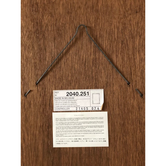 Large Vintage Deknudt Beveled Panel Mirror – Silver and Black, Belgium, 1980s For Sale - Image 9 of 9