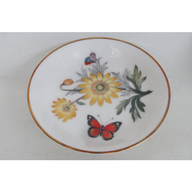 Mid 20th Century Royal Worcester England Bone China Pair of 2 Trinket Dishes Boxed Gift Set 4990b For Sale - Image 5 of 11