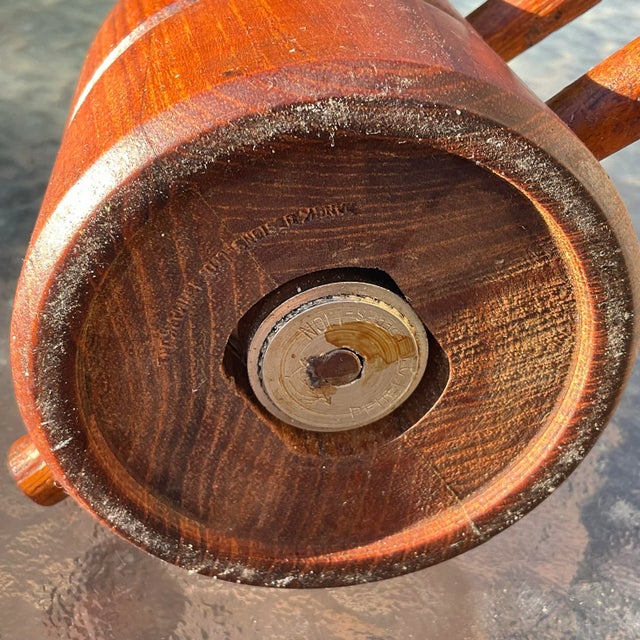 Mid-Century Modern 1960s Dansk Eyelet Salt and Pepper Mill Jens Quistgaard Dansk Designs Ltd. Denmark Mid Century Modern For Sale - Image 3 of 3