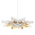 Mitzi Nala 8-Light Chandelier, Soft White/Gold Leaf For Sale
