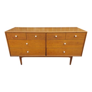 Mid 20th Century Kipp Stewart Drexel Declaration Walnut 8 Drawer Dresser For Sale