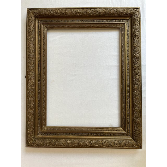 This Rare elegant large antique giltwood picture frame was produced in Continental Europe during the late nineteenth to...