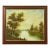 Golden haze settles on calm waters, holding a cottage in quiet reverie 1975 Circa For Sale