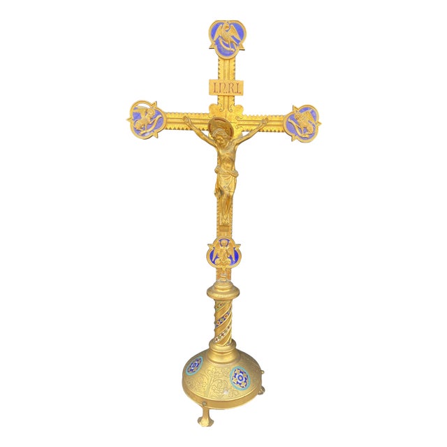 Neo Gothic Altar Crucifix For Sale