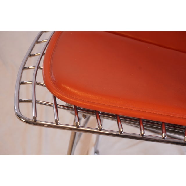 Knoll Bertoia Bar Stools Designed by Harry Bertoia With Cushion, Set of 3 For Sale - Image 9 of 11
