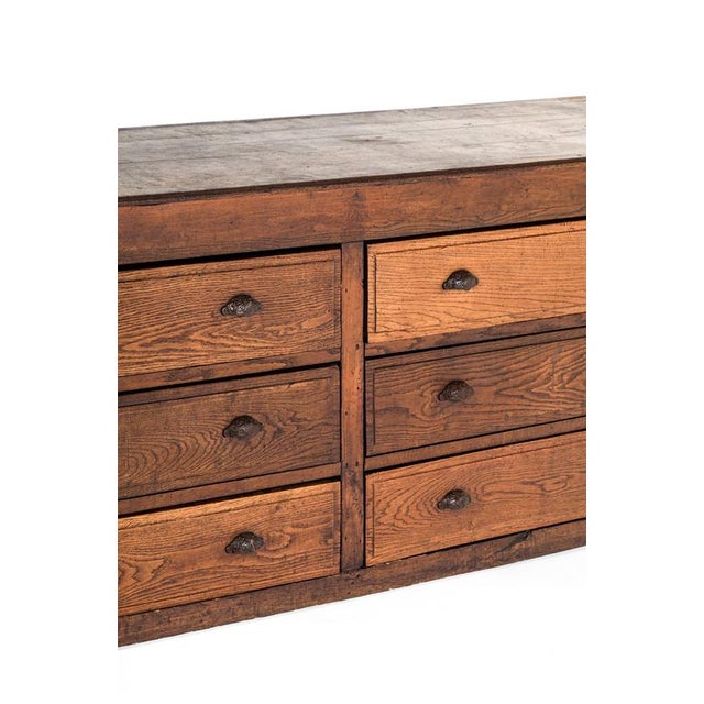 French Oak Haberdashery Shop Counter For Sale - Image 9 of 13