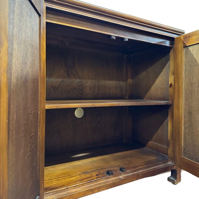 Oriental James Mont Style Koa & Stick Rattan Stereo Cabinet For Sale - Image 11 of 11