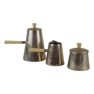 Vintage Italian Silver Set by Calderoni, 1940, Set of 3 For Sale