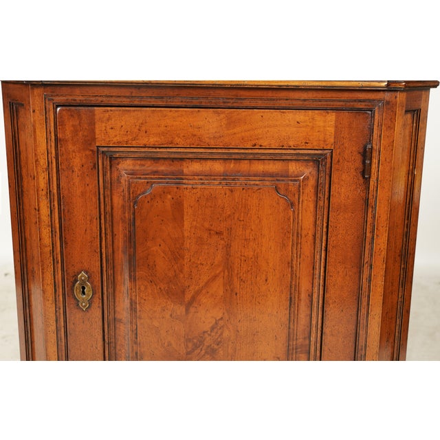 Brown Italian Baroque-Style Side Cabinet Solid Hardwood Locking With Key For Sale - Image 8 of 8