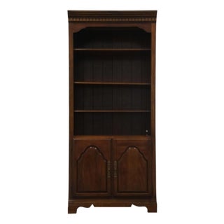 Late 20th Century Hooker Furniture Solid Cherry Traditional Style 34" Bookcase / Wall Unit 76-582 For Sale