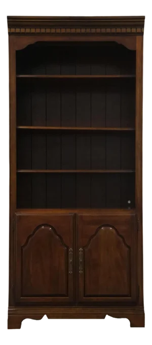 Late 20th Century Hooker Furniture Solid Cherry Traditional Style 34" Bookcase / Wall Unit 76-582