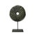 2000 - 2009 Dark Green Stone Crafted Round Fengshui Harmony Plaque on Stand Display For Sale - Image 5 of 5