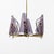 Mid-Century Modern Mid-Century Italian Chandelier in Brass and Purple Acrylic Glass from Stilux Milano, 1970s For Sale - Image 3 of 8