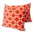 Red & White Geometric Cotton Woven Pillows, a Pair For Sale