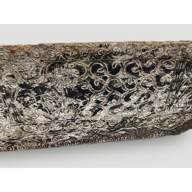 Andrianna Shamaris Ancient Hand Carved Wooden Panel For Sale - Image 18 of 18
