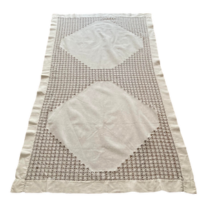 Vintage Cutout Detailed Linen Tablecloth
