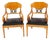 Antique 19th Century Swedish Biedermeier Birchwood Ebonized Armchairs, Set of 2 For Sale