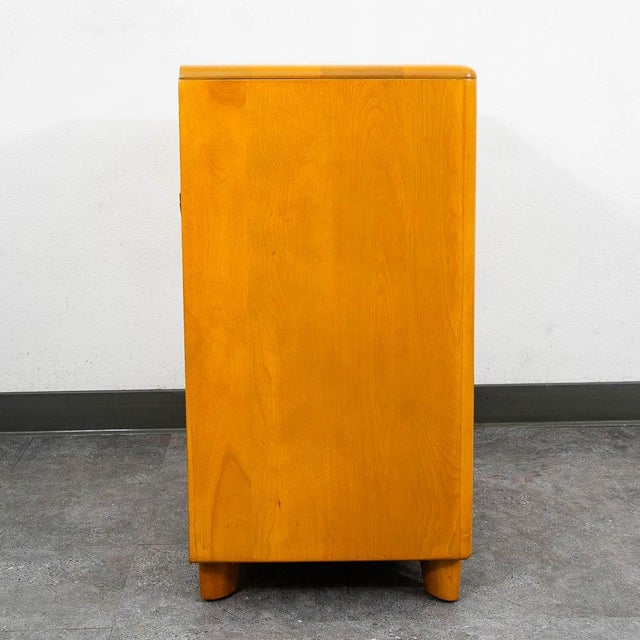 Mid-Century Modern Mid Century Modern Cabinet Heywood Wakefield Tambour Utility Case Champagne, Attributed For Sale - Image 3 of 10