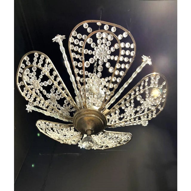 1930’s French Crystal Chandelier For Sale In New York - Image 6 of 9