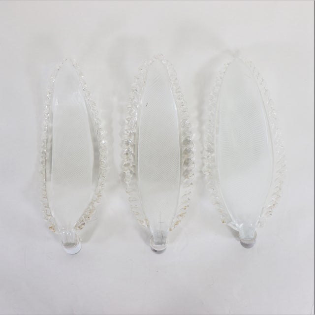 Mid 20th Century Mid-Century White Latticino Murano Frond Light For Sale - Image 5 of 12