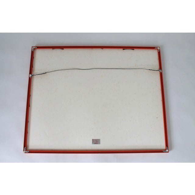 Colored Framed Vintage Painting For Sale - Image 9 of 12