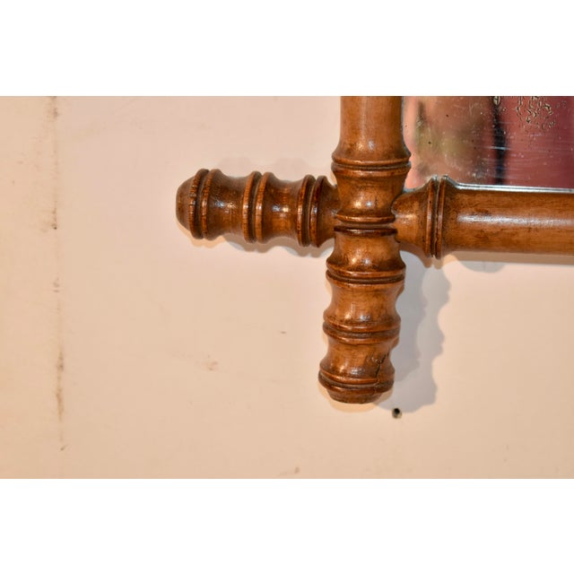French Provincial Circa 1900 French Faux Bamboo Mirror For Sale - Image 3 of 10