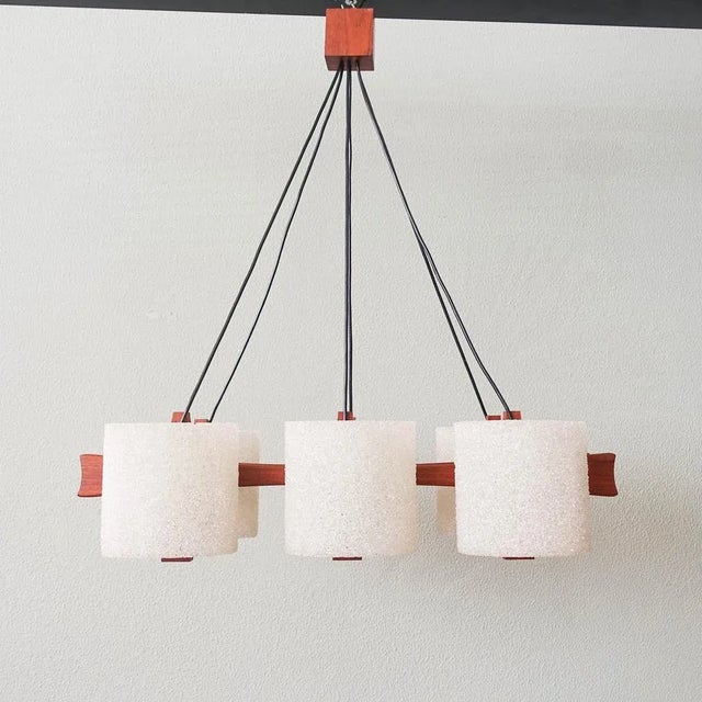 Scandinavian Hanging Lamp in Teak and Granite, 1960s For Sale - Image 17 of 17