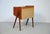 Fully Restored Teak Nightstands with Decorated Glass Tabletops, 1960s, Set of 2 For Sale - Image 4 of 7