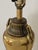 Midcentury Art Nouveau brass lamp with swan handles flanking each side. Please see condition details noted. Most items...