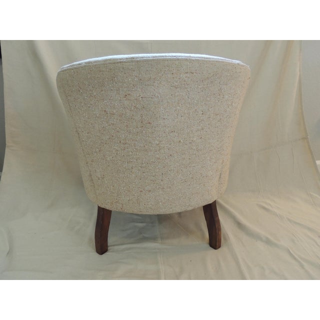 Mid-Century Modern Dunbar Style Barrel-Back Arm Club Chair For Sale - Image 4 of 10