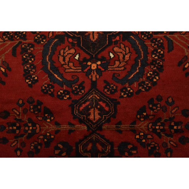 Baloch Rug 7’4” X 10’2” Red Wool Vintage Traditional Hand-Knotted Carpet For Sale - Image 10 of 14