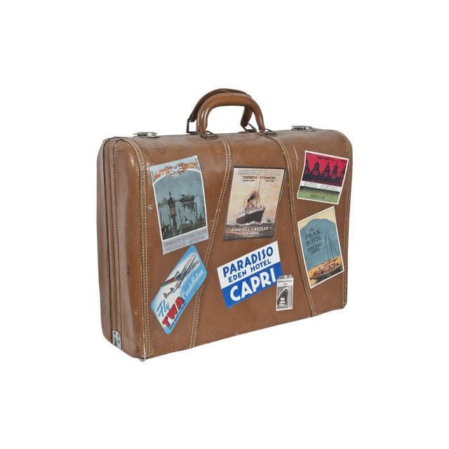 Decorated Vintage Suitcase For Sale