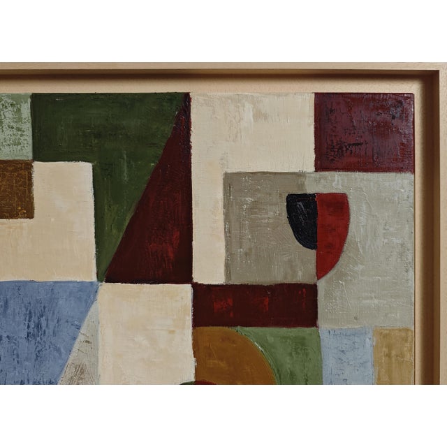 Double Jeu, Contemporary Geometric Abstract Oil Painting, Framed by Sophie Dumont For Sale - Image 6 of 10