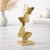 Modern Gold Stacked Butterfly Décor (Set of 2) For Sale - Image 3 of 4