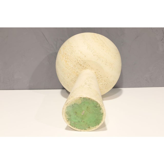 Modern Very Large Travertine Footed Bowl, 1970s For Sale - Image 3 of 6