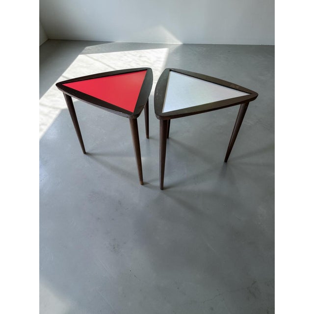 1960s Guitar Pick Side Tables in the Style of Arthur Umanoff - Pair For Sale - Image 6 of 13